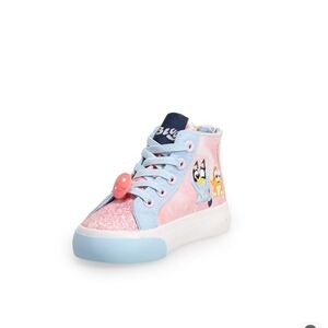 Ground Up Bluey & Bingo Girl Toddler High Top Athletic Sneakers Pink/Blue Size 6